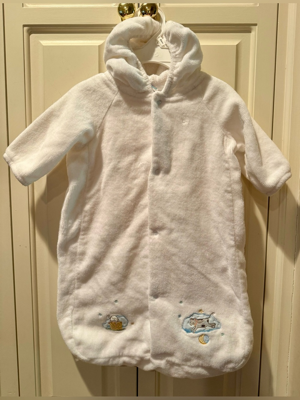 Infant Baby Embroidered Hooded Towel Sack by Little Me - Size 0-6 months